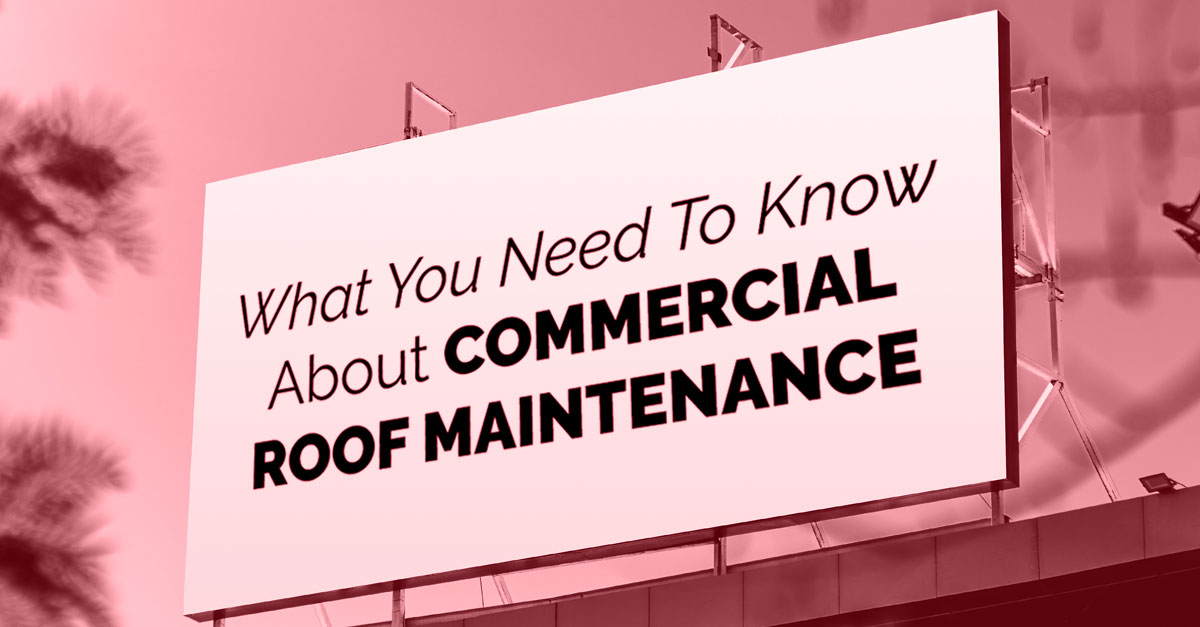 What You Need To Know About Commercial Roof Maintenance