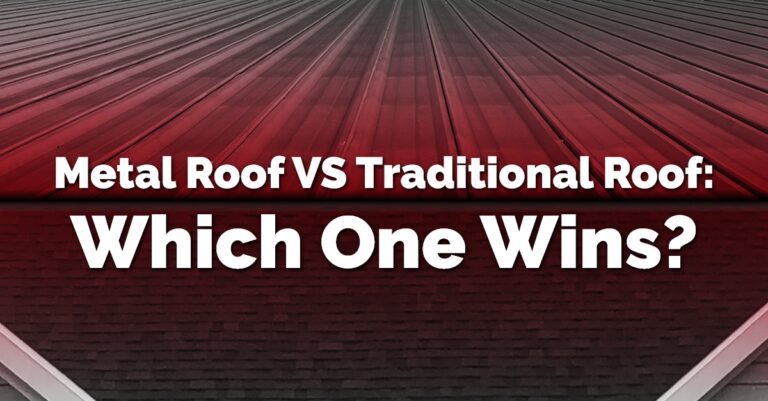 metal roof over shingled roof background