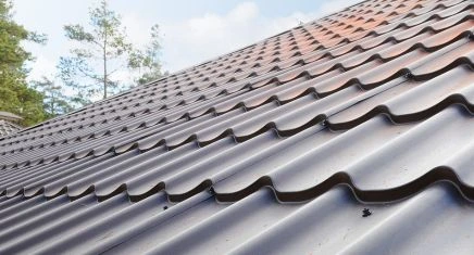 Close-up of metal roofing panels highlighting the benefits of metal roofing for durability and style.